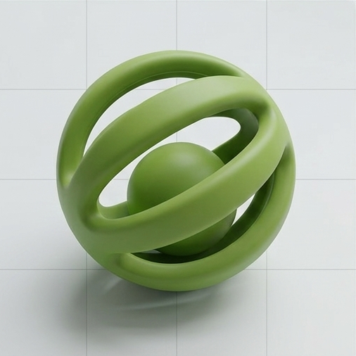 Ball-in-ball interactive toy for cats and small dogs, Green Cagey design