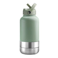 Nelly & Cie 3-in-1 dog travel bottle in sage