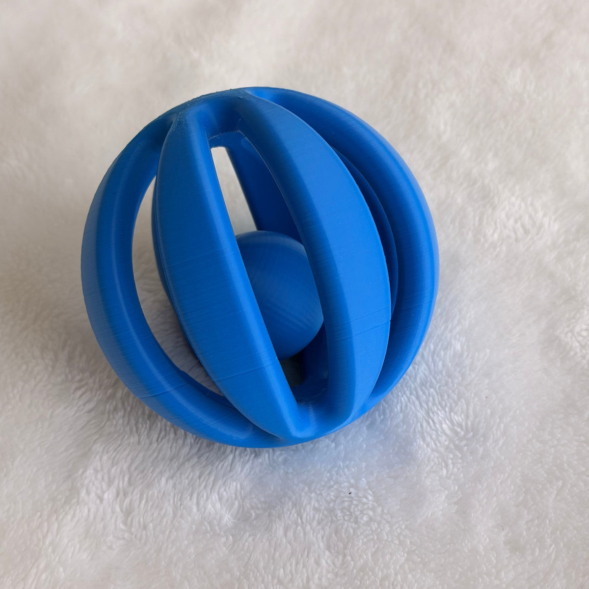 Ball-in-ball interactive toy for cats and small dogs