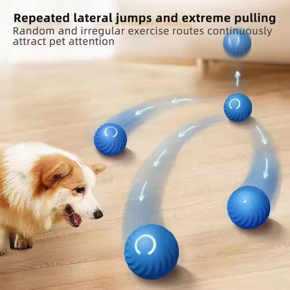 USB rechargeable bouncing ball toy for dogs and cats