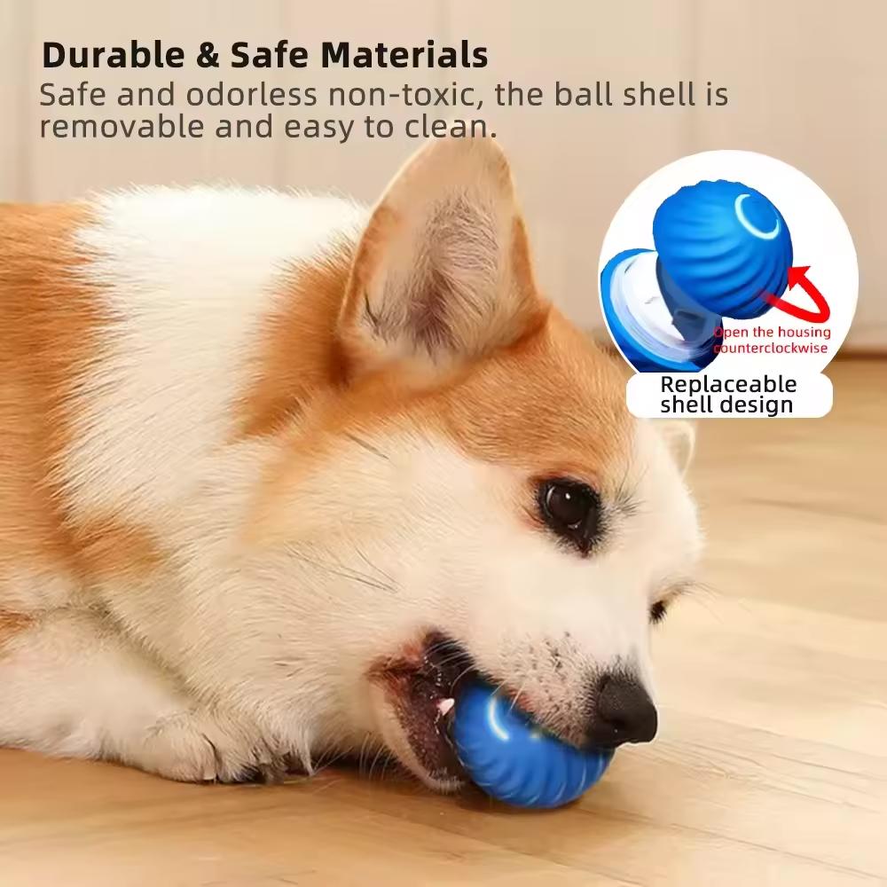 USB rechargeable bouncing ball toy for dogs and cats