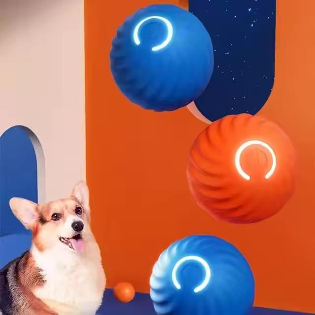 USB rechargeable bouncing ball toy for dogs and cats