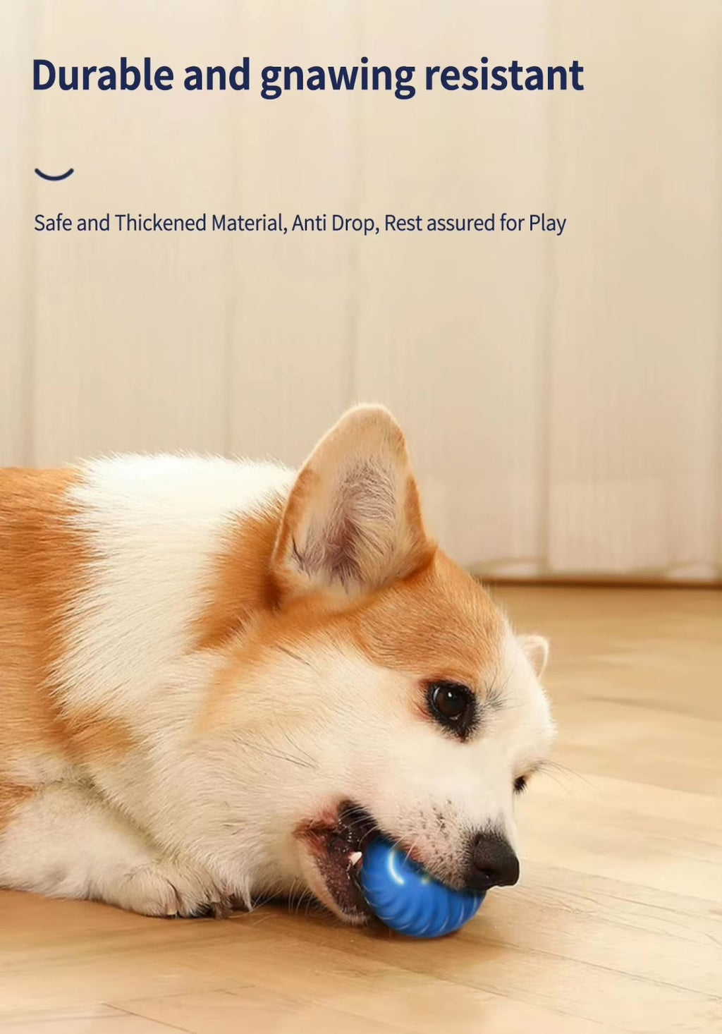 USB rechargeable bouncing ball toy for dogs and cats