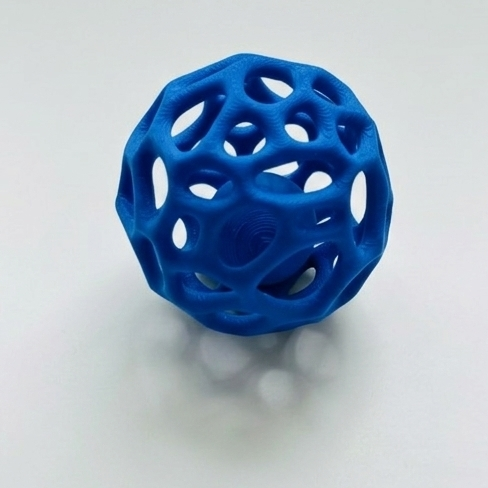 Ball-in-ball interactive toy for cats and small dogs, Blue Nest design