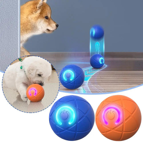 Smart Automatic Pet Jumping Ball Electric Cat And Dog Cool Light LED Owner Self-Hi Interactive Toy Safety Pet Rechargeable Z0J4