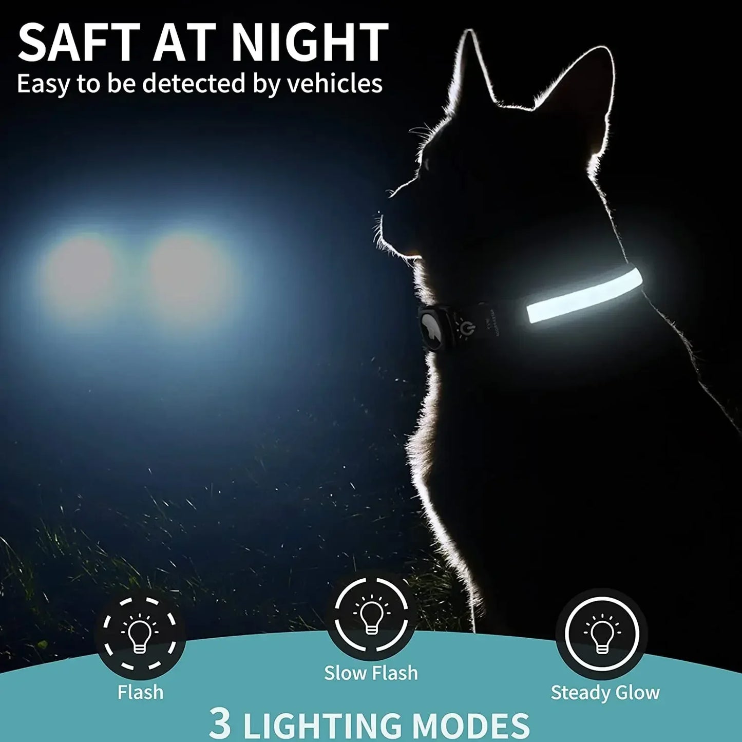 Light Up airtag collar