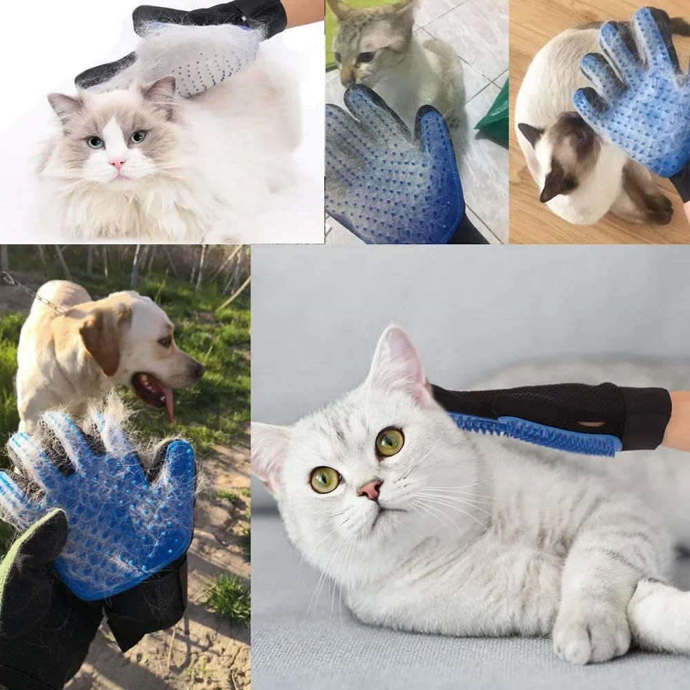 Pet hair remove gloves