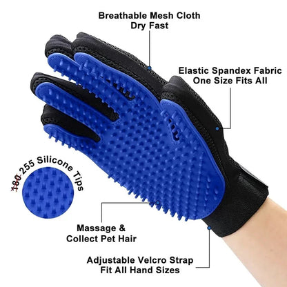 Pet hair remove gloves